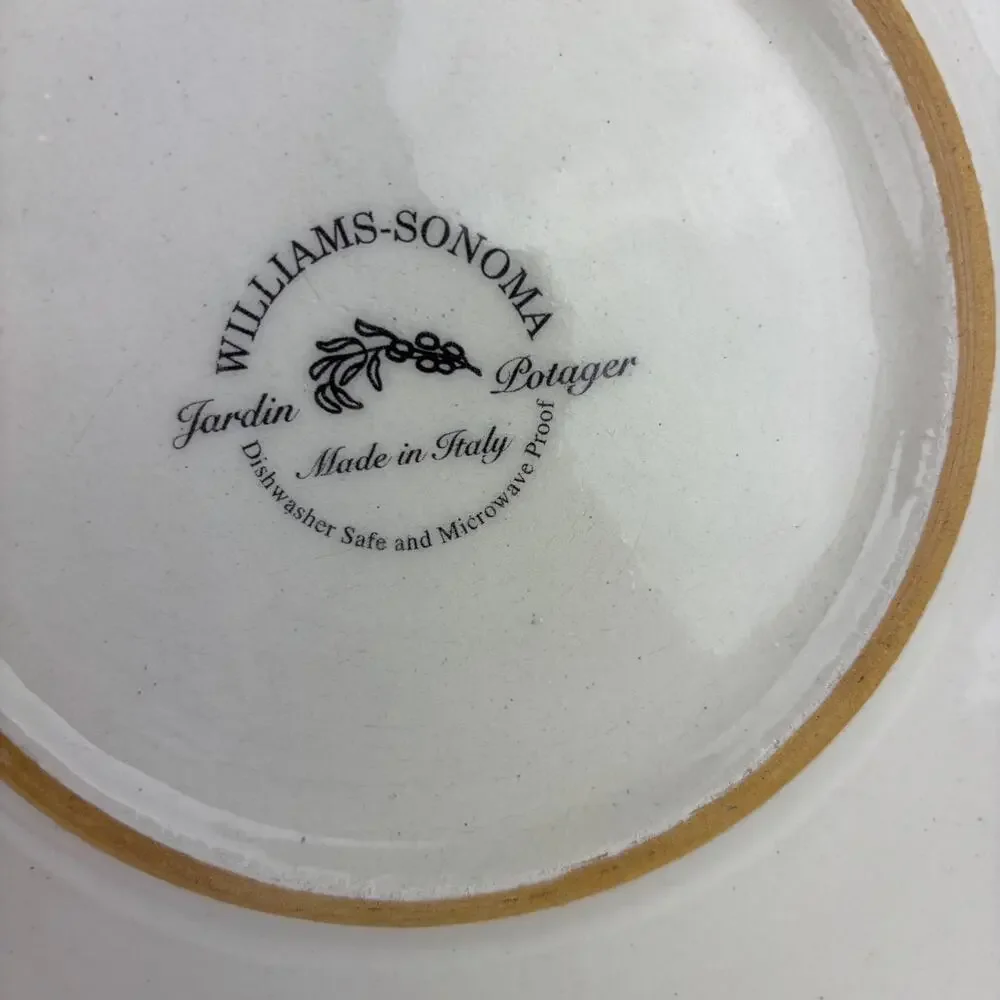 Williams Sonoma Jardin Potager Italy Vegetables LARGE PASTA Serving Bowl 14.5